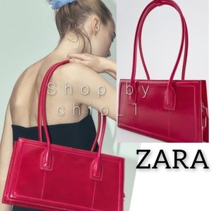 Zara LEATHER SHOULDER BAG bloggers favorite